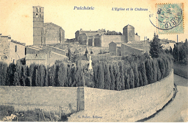 Carte postale Clocher et château